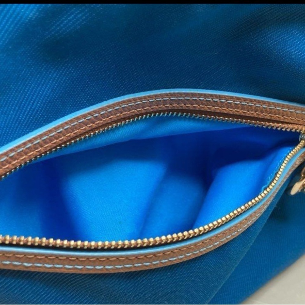 COACH WOMEN'S SAWYER CANVAS CROSSBODY MINERAL BLUE BAG 
AUTHENTIC - Picture 8 of 9